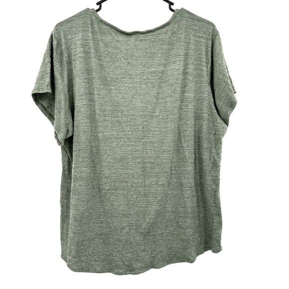 Weatherproof size XL green button up short sleeve shirt with tie front - Picture 2 of 2